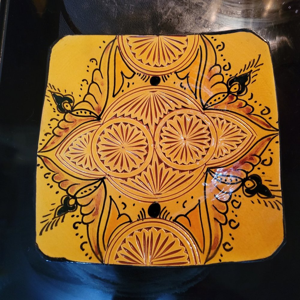 Handcrafted ceramic Moroccan Plate.